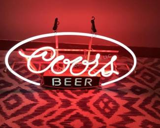 Coors neon sign