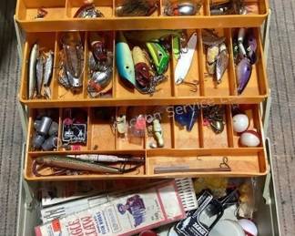 Fishing lures & tackle box