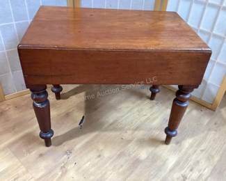 Primitive baby bath tub in stand
