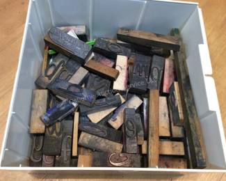 Vintage printer blocks