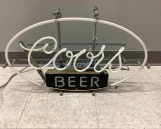 Coors neon sign
