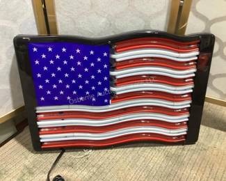 Lighted Flag Sign