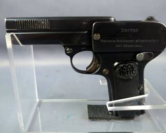 Dreyse 1907 7.65mm Pistol SN# 25609, 2 Total Mags, In Leather Holster