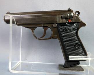 Walther PP 7.65mm Pistol SN# 348401 P, Nazi Mark, 1940s, 3 Total Mags, In Leather Holster