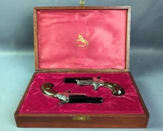 Colt 4th Model .22 Short Derringer Pistols Set SN# 74862D And 74863D, In Display Box