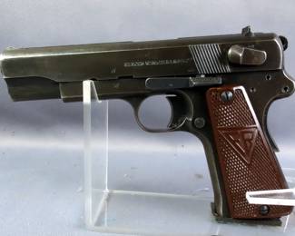 FB Radom Mod. 35 9mm Pistol SN# H5548, 2 Total Mags, In Leather Holster On Belt