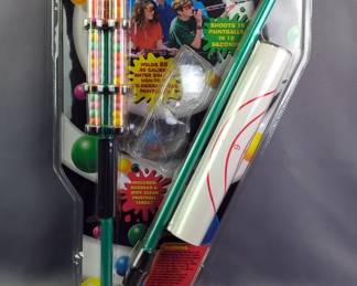 Splatmatic Rapid Fire Blowgun Paintball Repeater With Safety Glasses, Targets, And Additional Paintballs