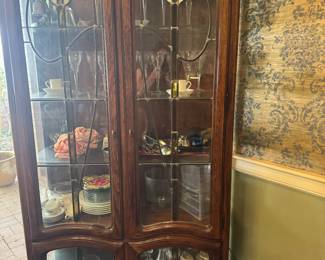 beautiful china cabinet w/ stained glass front