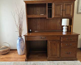 Computer Desk and Hutch