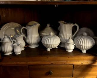 Just part of the ribbed ironstone collection