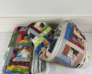 Lot #240 Vintage Patchwork Quilts Lot Of 2