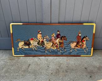 Lot #197 Vintage Large Needle Point Framed