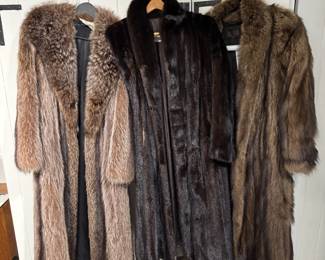 Lot #241 Vintage Long Fur Coats
