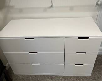 C36 - $140. IKEA Nordli 6 drawer Dresser. Measures 47" Wide x 18.5"Deep x 29.5" tall. In good condition. All drawers slide.