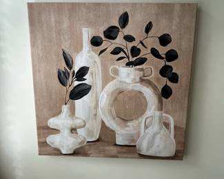 C34 - $30. Wall Art Measures 23.5" x 23.5".