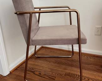 C2 - $950. CB2 / Crate & Barrel Glass Table With 6 Rouka Chairs. This set is in great condition! Measures 36" Wide x 72" Deep x 29.5"Tall. ( Set was purchased for $2794.) Chairs are CB2 Rouka Chairs measures 20" wide x 18" deep x 30.5" tall.