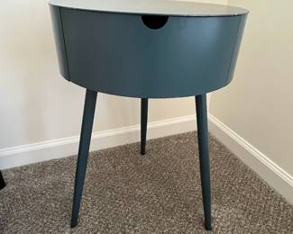 C26 - $85. West Elm Mitzi Night Stand in good condition. Measures 15.5" Round x 23" Tall.