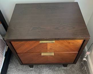 C30 - $85. West Elm Night Stand, in good condition. Just has some light surface wear. Drawers slide well. Measures 22" Wide x 16" Deep x 24" Tall. (Retails for $200.)