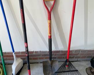 C43 - $10 Each. RazorBack Rake, Shovel & Leaf Rake.