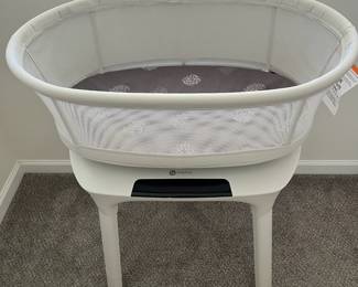 C24 - $225. 4moms MamaRoo Sleep Bassinet. Measures 34" Wide x 24" Deep x 34.5" Tall. Adjusts up to 39" Tall.