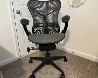 C22 - $275. Herman Miller Mirra 2 Adjustable Desk Chair. Measures 28" Across