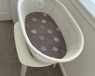 C24 - $225. 4moms MamaRoo Sleep Bassinet. Measures 34" Wide x 24" Deep x 34.5" Tall. Adjusts up to 39" Tall.
