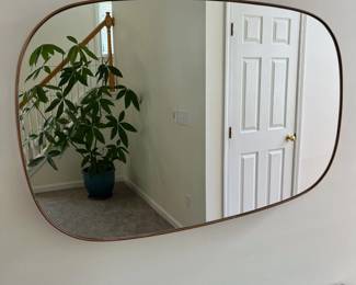 C7 - $150. Beautiful West Elm Wooden framed Mirror. Measures 37" Wide x 23" Tall.