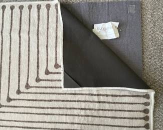 C4 - $125. Jonathan Adler "Inkdrop Camel & Ivory" Ruggable that measures 60" Wide x 83"Long. This is in excellent condition. (Retails for $300.)
