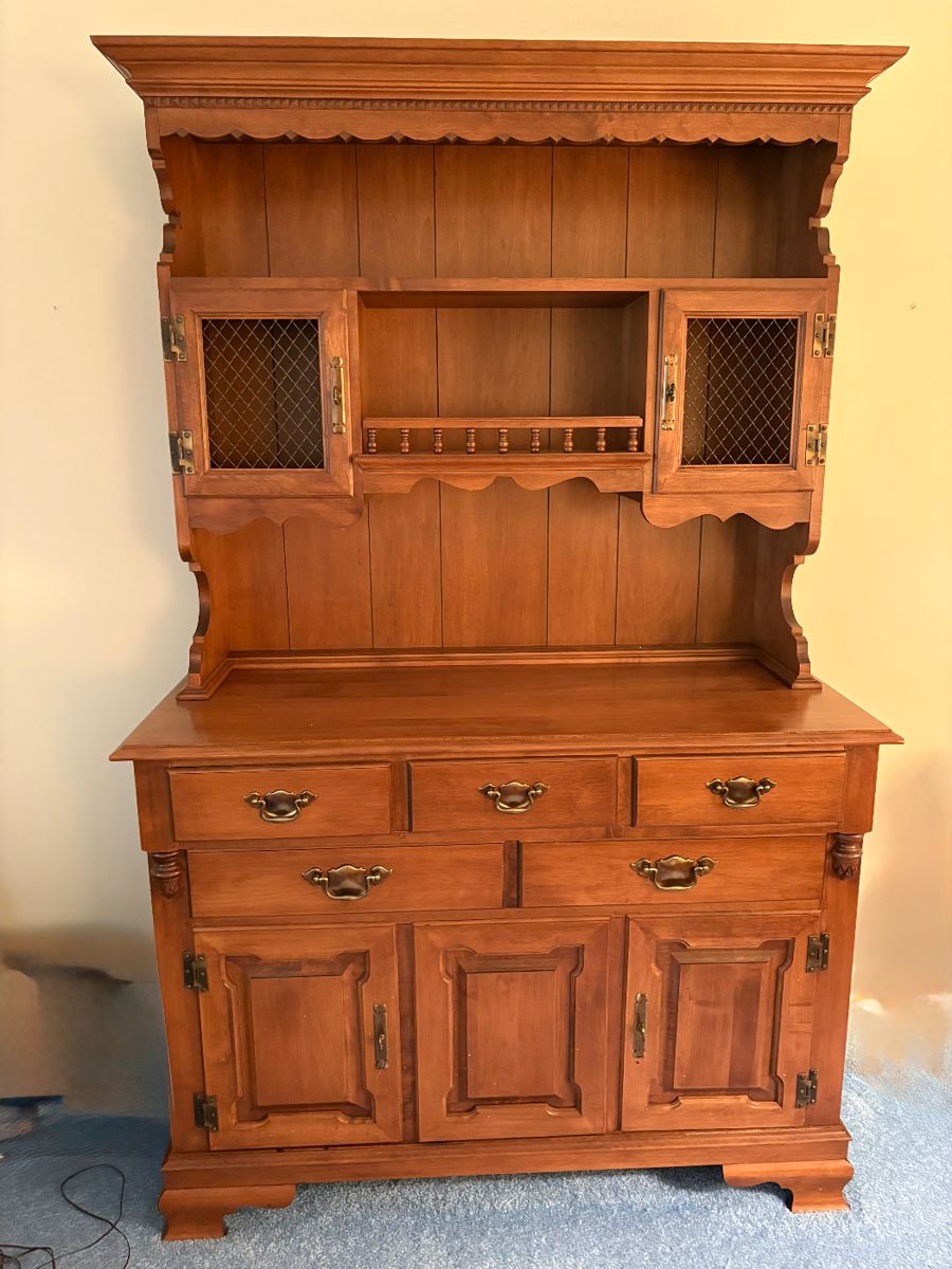 Solid wood china hutch
