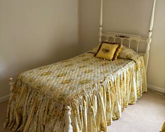 Antique white bed