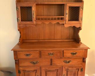 Solid wood china hutch