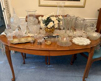 Assorted vintage crystal