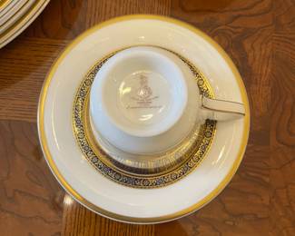D10 - $145. Royal Doulton Harlow set for 8. cups/saucers, bread plates, salad plates, dinner plates.