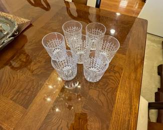 D16 - $25. Set of 7 crystal rocks glasses.