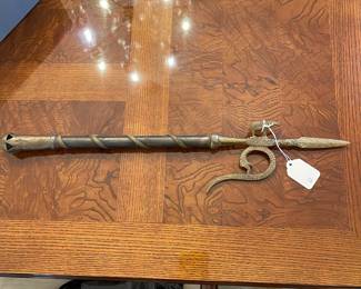 D19 - $35. Brass/Bronze Ankush (Elephant Controller) 21".