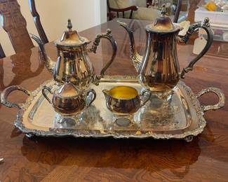 D13 - $45. Oneida tea set with tray.