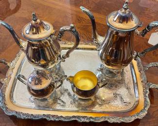 D13 - $45. Oneida tea set with tray.