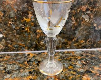 D2 - $12. Set of 6 cordial glasses. 5"tall.