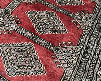 D4 - $95. Stunning wool rug. Some fraying on the edge and stain-pictured. 72"x110".