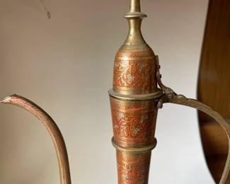 D20 - $15. 11" Brass etched teapot.