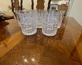 D16 - $25. Set of 7 crystal rocks glasses.