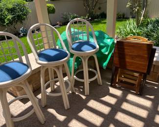 Bar stools and Dinner trays