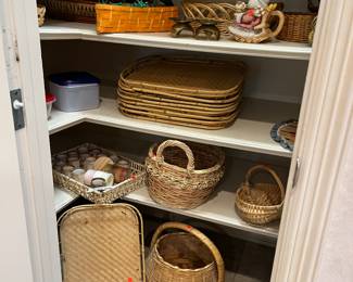 Wicker basket and home decor