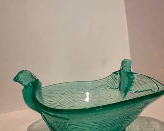 Dugan diamond Vaseline glass