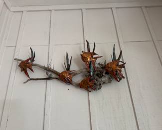 MCM metal sculpture (about 3 feet long)