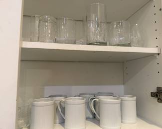 Glassware and nice white mugs