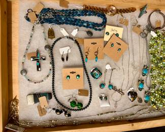 Some of the Sterling, turquoise, etc jewelry.