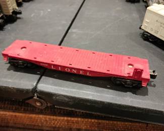 Lionel 6826 Red Flat Car - $8.00