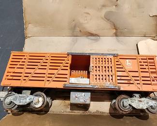 Lionel 3656 Orange Cattle Car (in Box) - $15.00