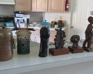 pottery, busts, statues